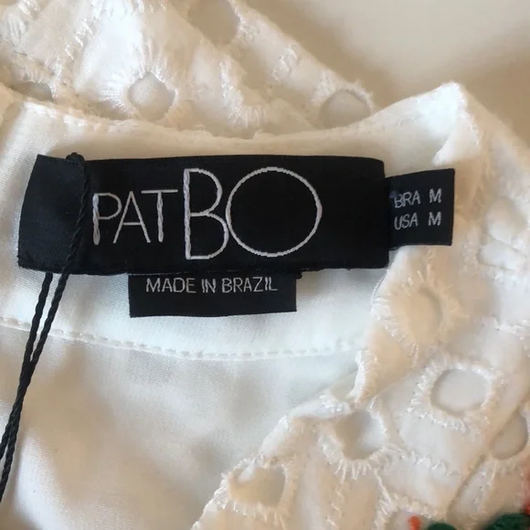 NWT! PatBo hand embroidered eyelet mini dress - Picture 5 of 9